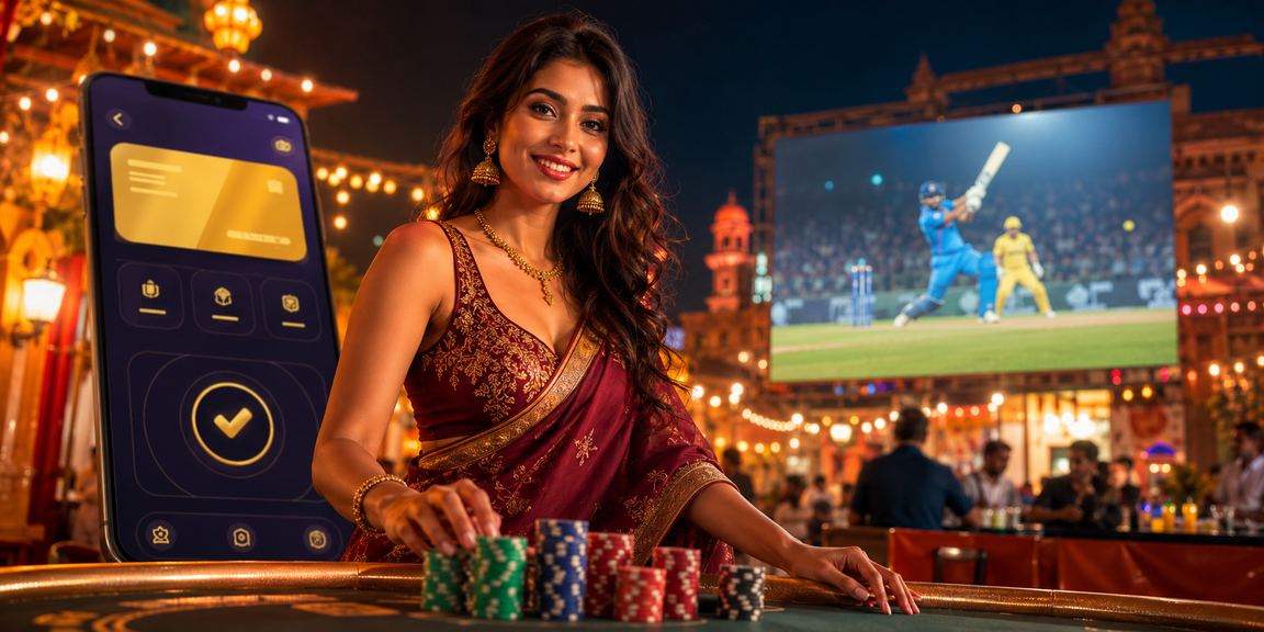 Night market in India showing lively cricket betting stalls and activities